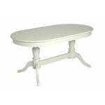 Стол обеденный овальный раздвижной Орфей-1 (Эмаль 11 / шпон бук)  Слоновая кость | Интернет магазин мебели и декора LifeDekor