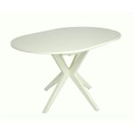 Стол обеденный овальный раздвижной Астерия (Эмаль 11 /шпон Бук) 1300(1750)*900 | Интернет магазин мебели и декора LifeDekor