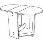 Стол Книжка (Дуб беленый) ЛДСП | Интернет магазин мебели и декора LifeDekor