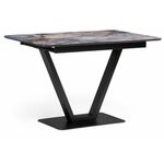 Стол стеклянный Стол на тумбе Бугун 120х80х77 магеллан / черный | Интернет магазин мебели и декора LifeDekor