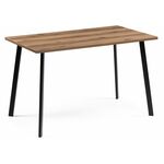 Стол деревянный Тринити Лофт 120х80 25 мм дуб делано темный / черный матовый | Интернет магазин мебели и декора LifeDekor