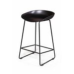 Стул полубарный Leo пластик черный | Интернет магазин мебели и декора LifeDekor