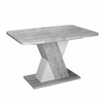 Стол раскладной Bruno (120+40) цемент светлый/белый бриллиант | Интернет магазин мебели и декора LifeDekor