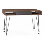 Стол Хиргра 120х60х77 дуб табачный / графит / черный | Интернет магазин мебели и декора LifeDekor