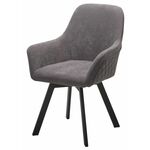 Стул JET, цвет B28 Темно-серый, велюр / черный каркас, поворот.360 град. М-City | Интернет магазин мебели и декора LifeDekor