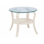 Стол журнальный Аннет бежевый/стекло прозрачное | Интернет магазин мебели и декора LifeDekor