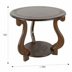 Стол журнальный Грация (М) темно-коричневый | Интернет магазин мебели и декора LifeDekor