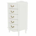 Комод Джульетта узкий 5 ящ., молочный дуб Л | Интернет магазин мебели и декора LifeDekor