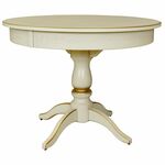 Стол обеденный Моро 04 раздвижной слоновая кость/золото 100/140*100 | Интернет магазин мебели и декора LifeDekor