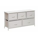 Комод "Линкс" широкий (5 ящ) (каркас Белый / ящики Белый) | Интернет магазин мебели и декора LifeDekor