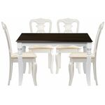 Обеденная группа Нивре butter white / white / oak | Интернет магазин мебели и декора LifeDekor