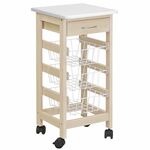 Тумба с ящиком и корзинами белый/лак | Интернет магазин мебели и декора LifeDekor