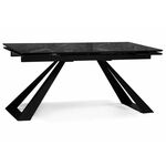 Стол стеклянный Маккарти 160(220)х90х75 дарк / черный | Интернет магазин мебели и декора LifeDekor