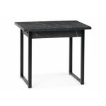 Стол деревянный Форли 90(150)х67 мрамор черный / черный матовый | Интернет магазин мебели и декора LifeDekor