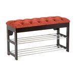 Банкетка "Грейс"  (Венге/ткань Бордовая , каретная стяжка) Вис | Интернет магазин мебели и декора LifeDekor