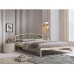 Кровать двуспальная Флоренция 180х200 (металлическое основание/Бежевый) | Интернет магазин мебели и декора LifeDekor