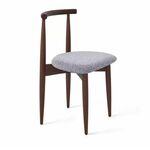 Cтул Rebel cерый, опора бук коричневый | Интернет магазин мебели и декора LifeDekor