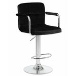 Стул барный DOBRIN KRUGER ARM, черный велюр (MJ9-101) | Интернет магазин мебели и декора LifeDekor