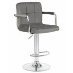 Стул барный DOBRIN KRUGER ARM, серый велюр (MJ9-75) | Интернет магазин мебели и декора LifeDekor