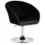 Кресло дизайнерское DOBRIN EDISON, черный велюр (1922-21) | Интернет магазин мебели и декора LifeDekor