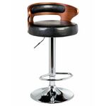 Стул барный DOBRIN FRED, коричневое дерево, чёрный | Интернет магазин мебели и декора LifeDekor