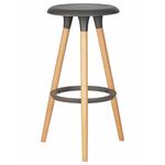 Табурет барный DOBRIN ROYCE, ножки светлый бук, цвет темно-серый (GR-04) | Интернет магазин мебели и декора LifeDekor