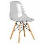 Стул обеденный DOBRIN DSW CASPER, ножки светлый бук, цвет прозрачный | Интернет магазин мебели и декора LifeDekor