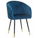 Стул обеденный DOBRIN MARY, синий велюр (1922-20) | Интернет магазин мебели и декора LifeDekor