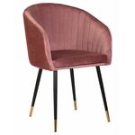 Стул обеденный DOBRIN MARY, бронзово-розовый велюр (1922-17) | Интернет магазин мебели и декора LifeDekor
