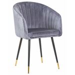 Стул обеденный DOBRIN MARY, серый велюр (1922-19) | Интернет магазин мебели и декора LifeDekor