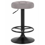 Табурет барный DOBRIN BRUNO BLACK, серый велюр (MJ9-75) | Интернет магазин мебели и декора LifeDekor
