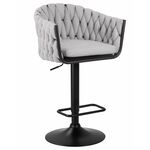 Стул барный DOBRIN LEON, серая ткань (LAR 275-17) | Интернет магазин мебели и декора LifeDekor