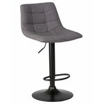 Стул барный DOBRIN TAILOR BLACK, серая ткань (188-55) | Интернет магазин мебели и декора LifeDekor