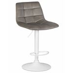 Стул барный DOBRIN TAILOR WHITE, серый велюр (MJ9-75) | Интернет магазин мебели и декора LifeDekor