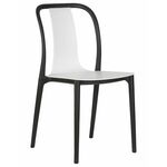 Стул обеденный DOBRIN ADAM, черный/белый | Интернет магазин мебели и декора LifeDekor