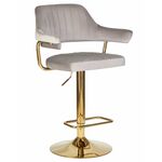 Стул барный DOBRIN CHARLY GOLD, серый велюр (MJ9-75) | Интернет магазин мебели и декора LifeDekor