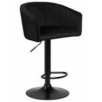 Стул барный DOBRIN DARCY BLACK, черный велюр (1922-21) | Интернет магазин мебели и декора LifeDekor