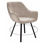 Стул DikLine 252 М поворотный, B03 BEIGE, ножки черные | Интернет магазин мебели и декора LifeDekor