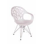 Стул Flor белый, опора металл | Интернет магазин мебели и декора LifeDekor