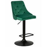 Стул барный DOBRIN JOSEPH BLACK, зеленый велюр (MJ9-88) | Интернет магазин мебели и декора LifeDekor