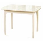 Стол DikLine М15 слоновая кость/стекло бежевое optiwhite | Интернет магазин мебели и декора LifeDekor