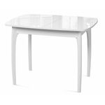 Стол DikLine М15 белый/стекло белое optiwhite | Интернет магазин мебели и декора LifeDekor