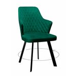 Стул DikLine 245 поворотный, К13 изумруд, ножки черные | Интернет магазин мебели и декора LifeDekor