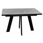Стол DikLine SKM120 Керамика серый мрамор/подстолье черное/опоры черные (2 уп.) | Интернет магазин мебели и декора LifeDekor