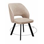 Стул DikLine 274 поворотный Z128 бежевый, ножки черные | Интернет магазин мебели и декора LifeDekor