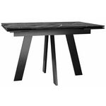 Стол DikLine SKM120 Керамика Черный мрамор/подстолье черное/опоры черные (2 уп.) | Интернет магазин мебели и декора LifeDekor