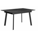 Стол DikLine SFH125 стекло Оптивайт Черный мрамор/подстолье черное (2 уп.) | Интернет магазин мебели и декора LifeDekor