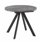 Стол круглый раздвижной Trio (RONDO)-90 (ДЫМЧАТАЯ КЕРАМИКА/ЧЕРНЫЙ) 90/125 | Интернет магазин мебели и декора LifeDekor