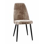 Стул DikLine 326 микровелюр M05 шоколад, ножки черные | Интернет магазин мебели и декора LifeDekor