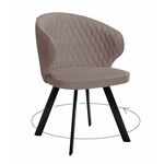 Стул DikLine 249 поворотный, B5 LATTE, ножки черные | Интернет магазин мебели и декора LifeDekor